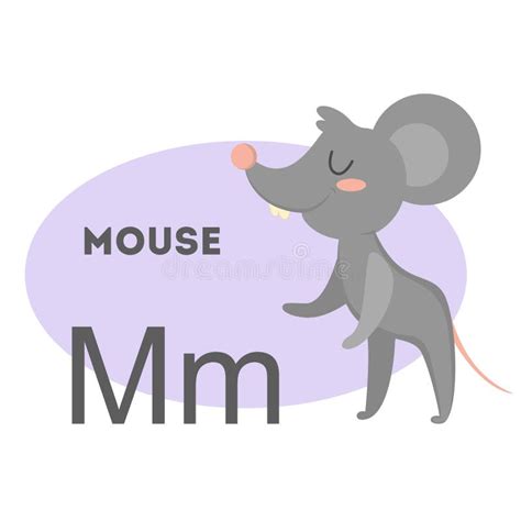 Mouse On Alphabet Stock Vector Illustration Of Character 107321026