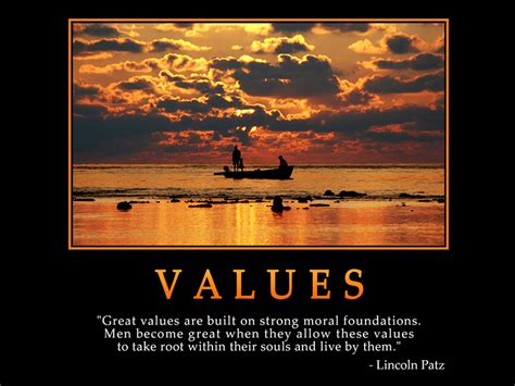 Motivational Wallpaper On Values Great Values Are Built On Strong