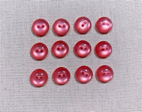 Small Pink Button Pink Button Sewing Buttons 12 16mm Etsy
