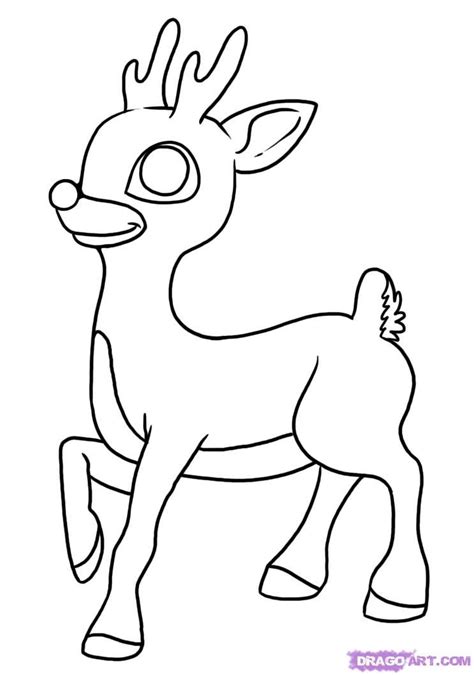 How To Draw Rudolph The Red Nosed Reindeer Step 6 Christmas Coloring