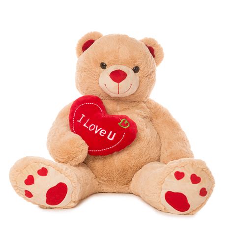 Jumbo 48 Teddy Bear With I Love You Heart