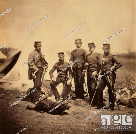 British Officers Of 57th West Middlesex Regiment Of Foot Stock Photo