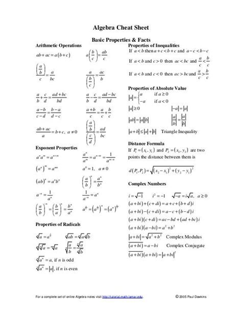 Worksheets are calculus cheat limits, fx fxd, harolds calculus notes cheat ap calculus. Image result for college algebra formula sheet | Algebra formulas, Algebra cheat sheet, Teaching ...