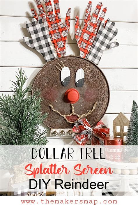Diy Dollar Tree Splatter Screen Reindeer Dollar Tree Diy Dollar Tree
