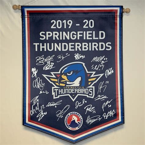 AHL Authentic - 2019-20 Springfield Thunderbirds Team-Signed Banner