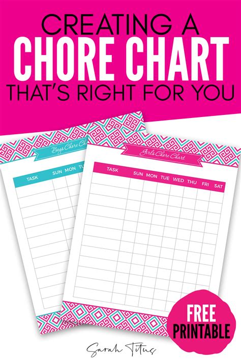 Creating A Chore Chart That Is Right For You Sarah Titus