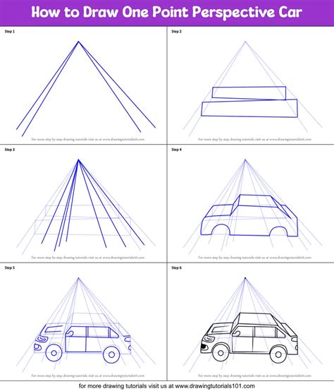 How To Draw One Point Perspective Car One Point Perspective Step By