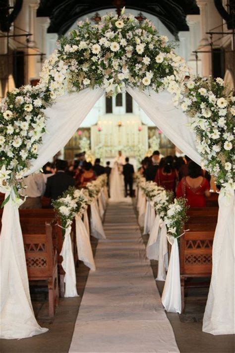 34 Breathtaking Church Wedding Decorations - Mrs to Be