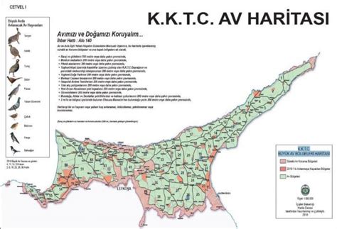 Detaylı (kktc) kuzey kıbrıs haritası. KKTC Avcılık Federasyonu
