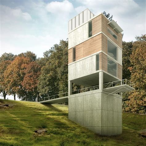 Vertical House By Axis Mundi Idea 16 Platform Using