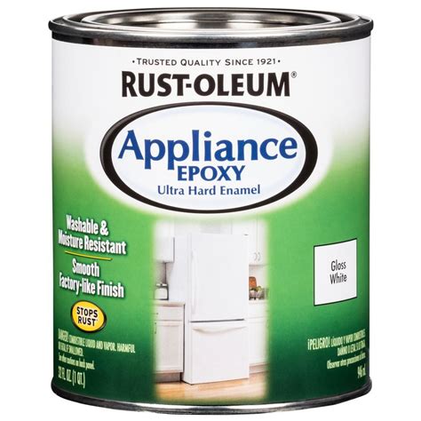 Rust Oleum Specialty 1 Qt Appliance Epoxy Gloss White Interior Enamel