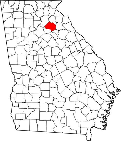 Image Map Of Georgia Highlighting Jackson County