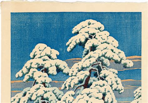 hasui 巴水 clearing after snow in the pines 松の雪晴 sold egenolf gallery japanese prints