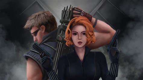 marvel hawkeye and black widow