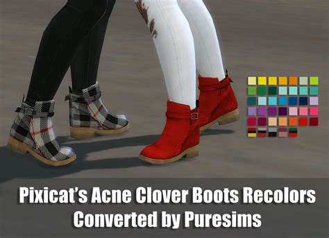 Acne Clover Boots Recolors Link To Mesh By Puresims Included Struggle