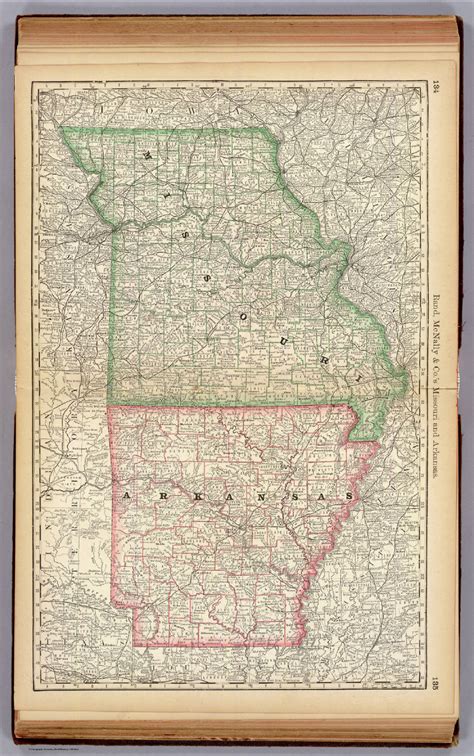 Missouri And Arkansas David Rumsey Historical Map Collection
