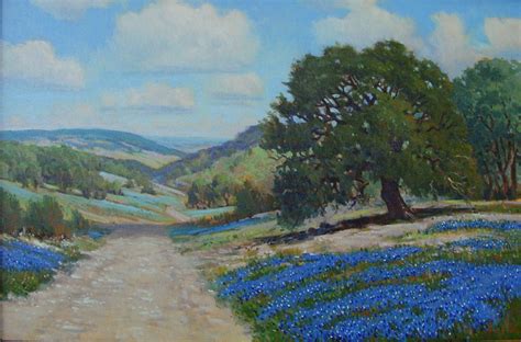 Forks Bluebonnets 470 Texas Art Vintage Texas Paintings