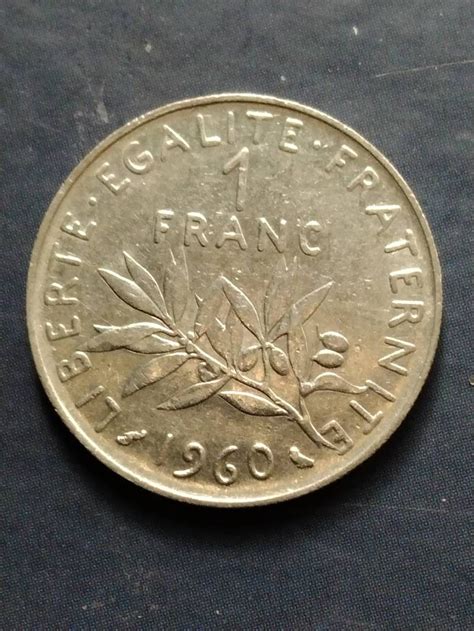 1 Franc 1960 With Larger Zero Rare Etsy