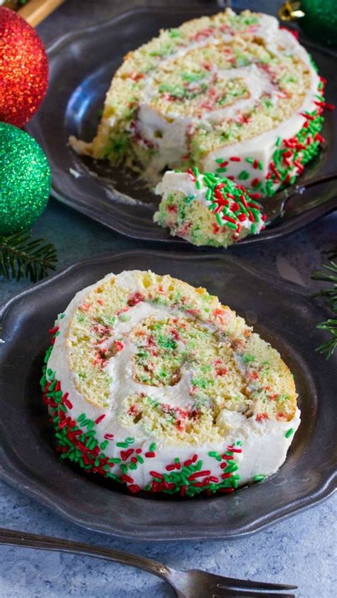 Funfetti Christmas Cake Roll Recipe Passion For Savings
