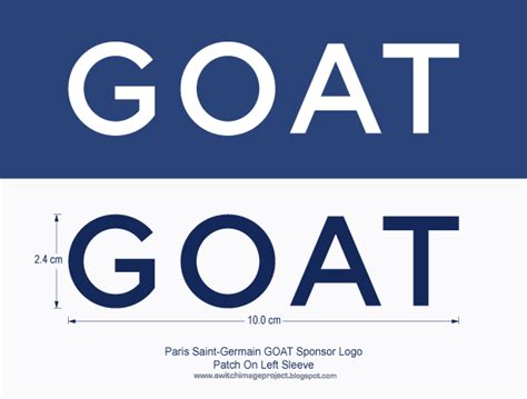 Football teams shirt and kits fan PSG GOAT Sleeve Sponsor Logo