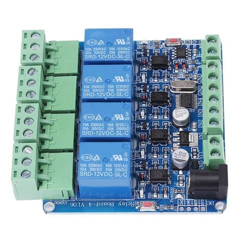 Mgaxyff 1pc 4 Channel Relay Module Board Stm8s103f3 Microcontroller