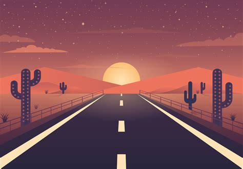 Vector Beautiful Landscape Illustration | Landscape illustration