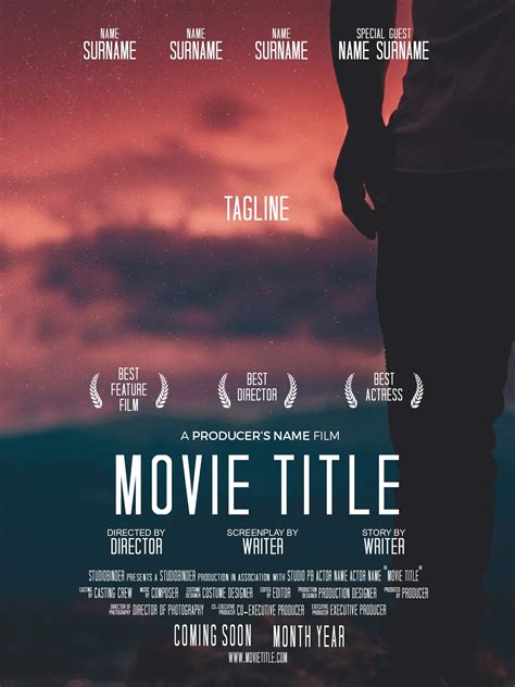 Multipurpose film maker & video psd template. How to Make a Movie Poster [Free Movie Poster Credits ...