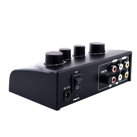 Run rca cables from the tv audio output to the input of the speaker system.set the audio output from the tv settings. NKR N-3 Karaoke Echo Mixer Sound Audio Mixer Console PC TV ...