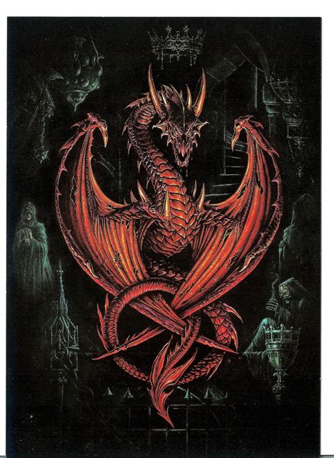 Alchemy Gothic Dragon Postcard 4x 6 Print Art