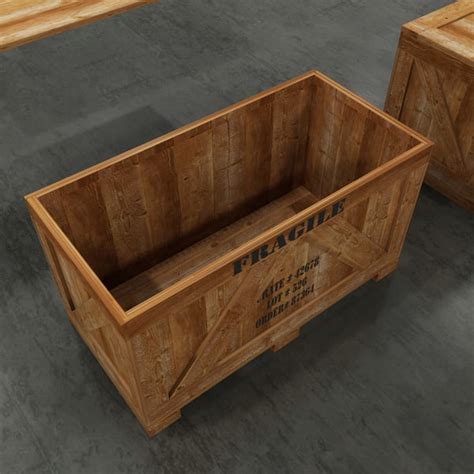 3d Max Wood Shipping Crates