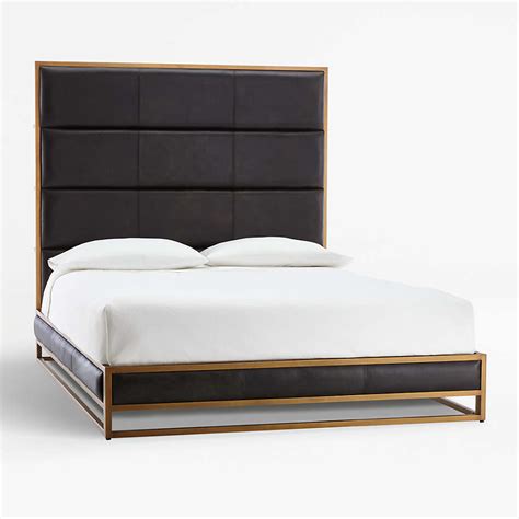 Oxford Leather Queen Bed Reviews Crate And Barrel