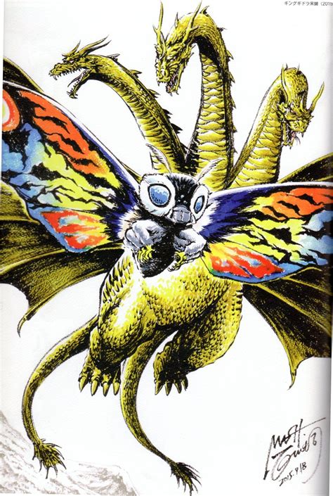 Chernobog13 “king Ghidorah And Mothra From One Of The “rebirth Of