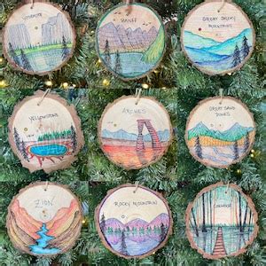 National Park Ornaments Yellowstone Grand Teton Arches Zion Bryce