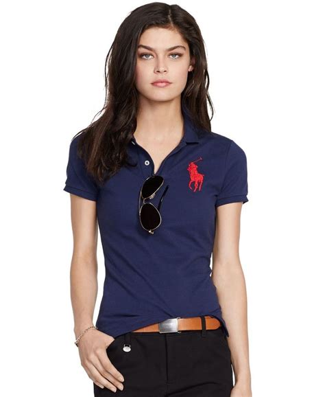 Polo Ralph Lauren Slim Fit Big Pony Polo Shirt Tops Women Macys