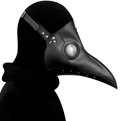 Plague Doctor Long Nose Faux Leather Venetian Mask For Home Party