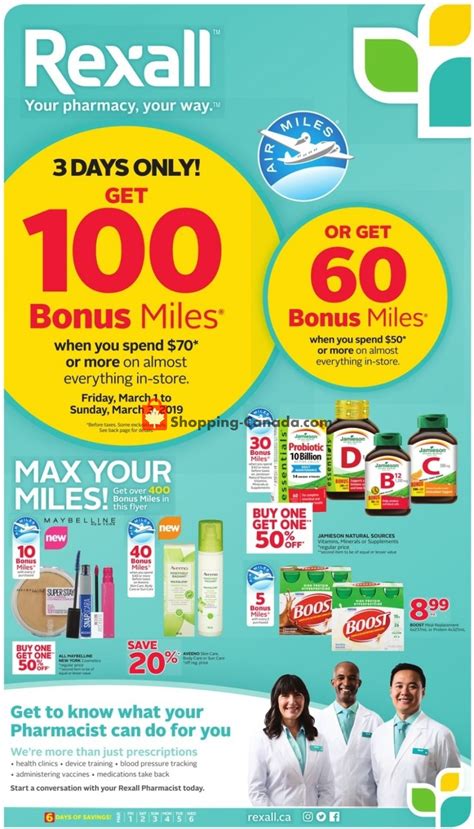 Rexall Drug Store Canada Flyer Max Your Miles Bc March 1