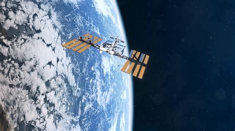 The International Space Station In Orbit Of Stock Motion Graphics Sbv