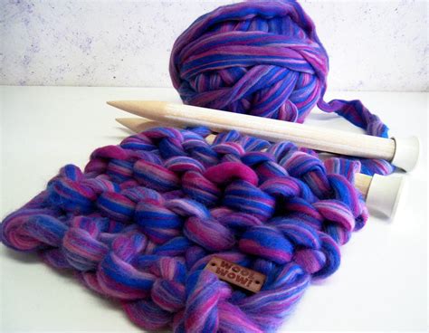 Chunky Yarn Super Bulky 100 Merino Wool Big Skein Of Mixed Etsy