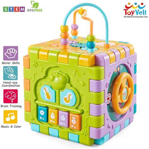 Toyvelt Activity Cube For Toddlers Baby Educational Musical Toy For