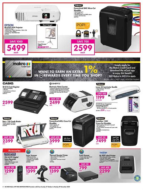 Apply online or call 0861 888 009 or sms your id number to 44513 (standard sms rates apply) or apply at any makro store across south africa Makro Current catalogue 2020/10/27 - 2020/11/09 4 - za-catalogue-24.com