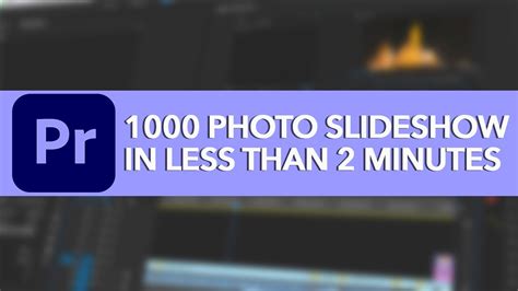 How To Make Professional Slideshow In Adobe Premiere Pro Very Fast