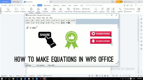 How To Insert Equations In Wps Office How To Make Equations In Wps
