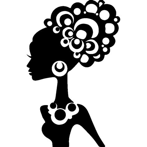 Black Hair Silhouette Afro Textured Hair African American Silhouette