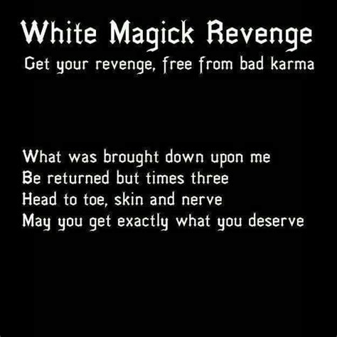 Wiccan Spells Spells Witchcraft Karma Spell Revenge Spells