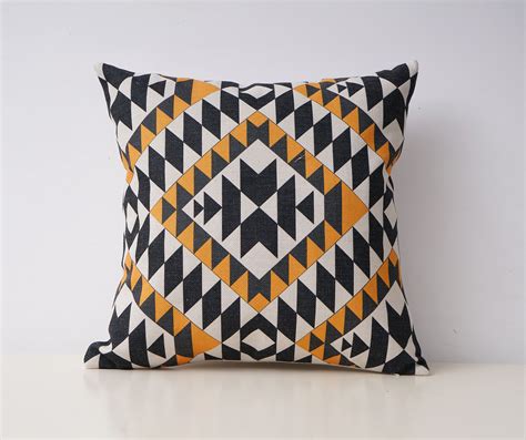 Chevron home decor cushion cover throw pillow case dark grey/yellow kibui new. Pin by Swan on aztec throw pillow covers | Throw pillows, Pillows, Pillow covers