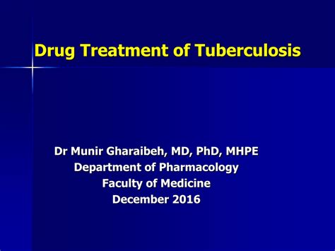 Ppt Drug Treatment Of Tuberculosis Powerpoint Presentation Free