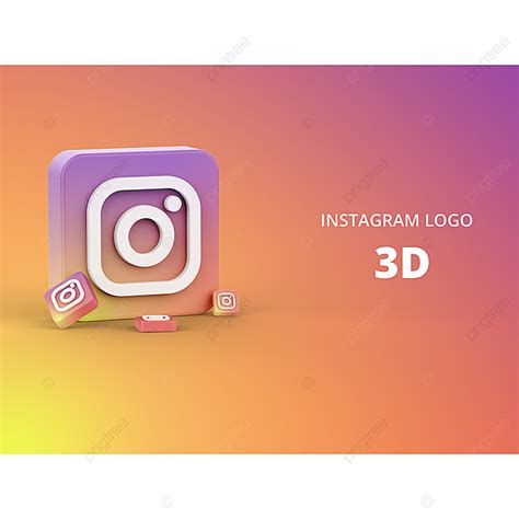 Instagram 3d Logo Psd File Template Download On Pngtree