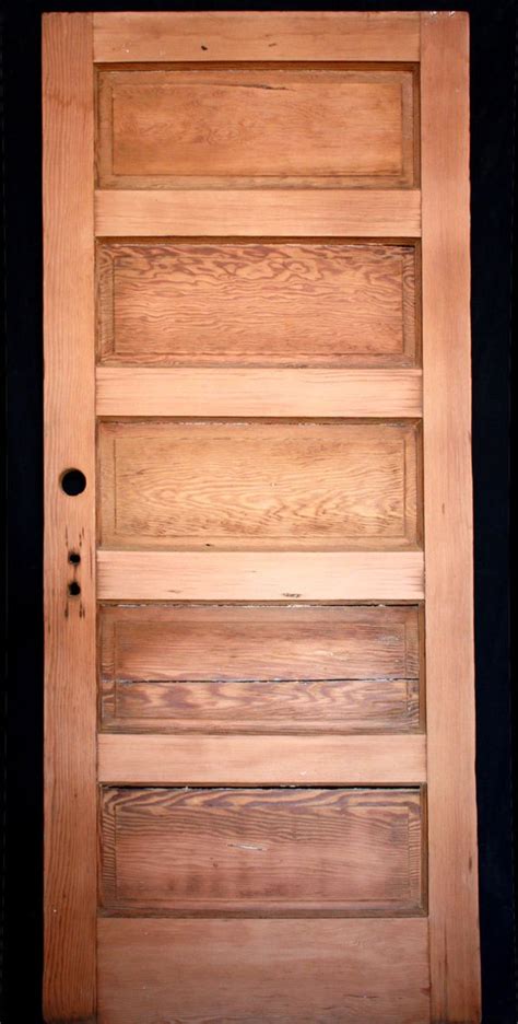 34x79 Antique Stripped Fir Wood Interior Door