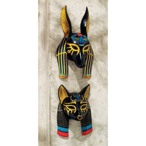 Design Toscano 2 Piece Masks Of Ancient Egyptian Gods Wall Décor Set
