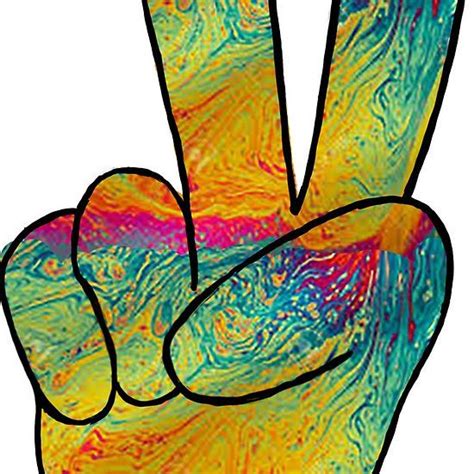 Psychedelic Peace Hand Peace Psychedelic Artwork Design
